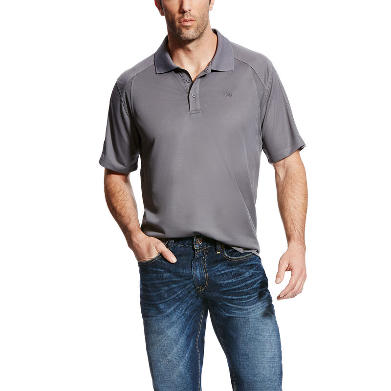 Polo Ariat Ac Gris Oscuro Hombre - Chile 046-YOWBCA